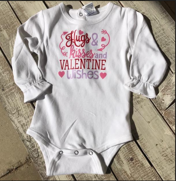 Hugs, Kisses, Valentine Wishes bodysuit