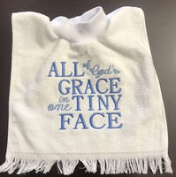 All of God's Grace in one Tiny Face Bib