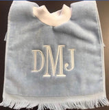 Monogram Bib in block letters