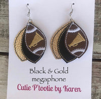 Earrings, faux leather