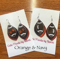 Earrings, faux leather