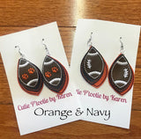 Earrings, faux leather