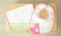 Seersucker Bib and Burp Cloth Set