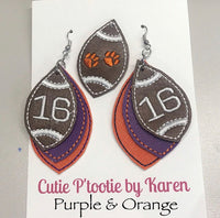 Earrings, faux leather
