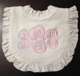 Ruffled Monogram Bib