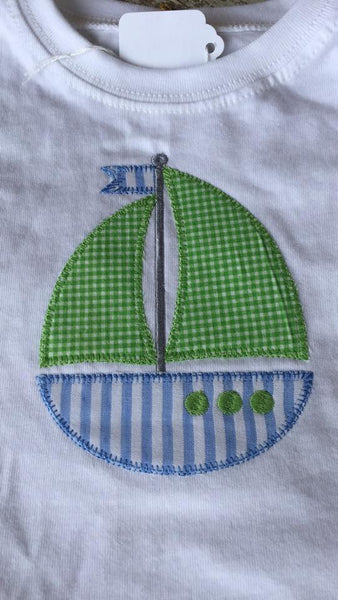 Sailboat shirt appliqued can be personalized